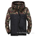 Vente chaude Hommes Camo Patchwork Coupe-Vent Veste Personnalisée